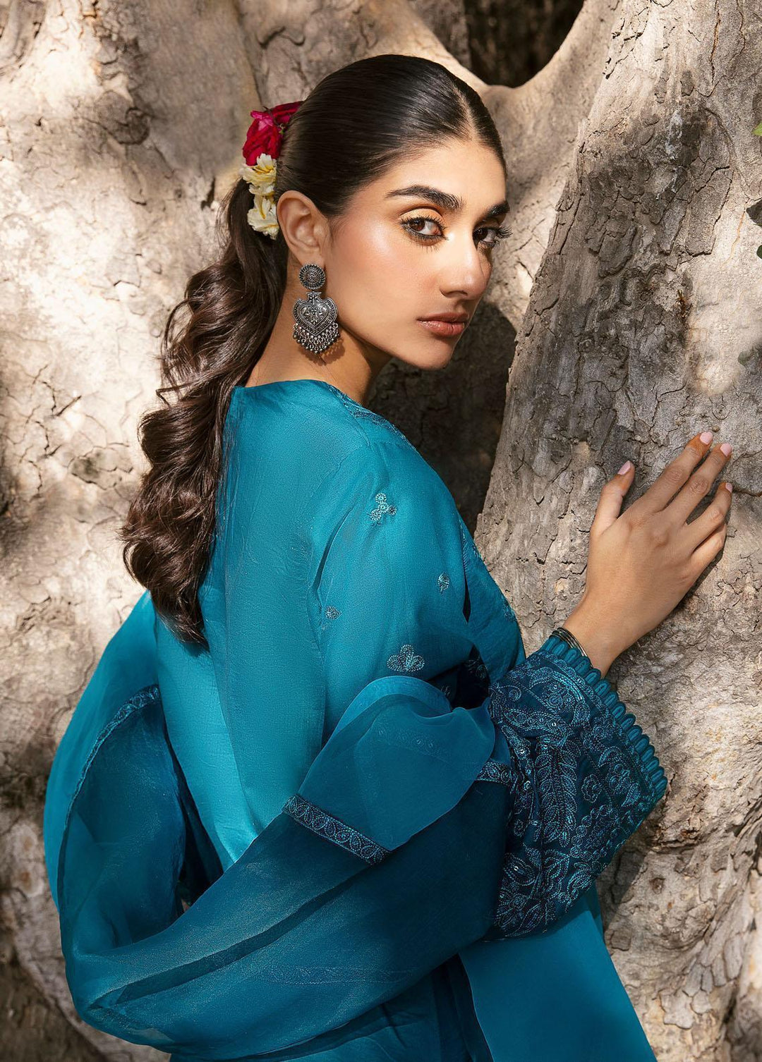 Raqs By Ayzel Embroidered Lawn Suits Unstitched 3 Piece AAF23R 007 Saraab - Festive Collection