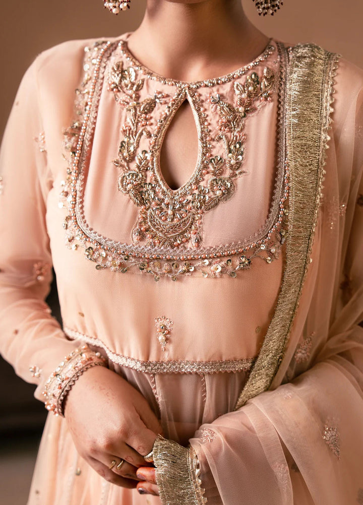 Rashq-e-Qamar by Malook Pret Embroidered Net 3 Piece Suit Sitara