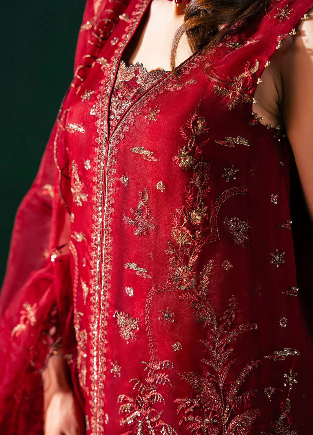 Rashq-e-Qamar by Malook Pret Embroidered Organza 3 Piece Suit Serena