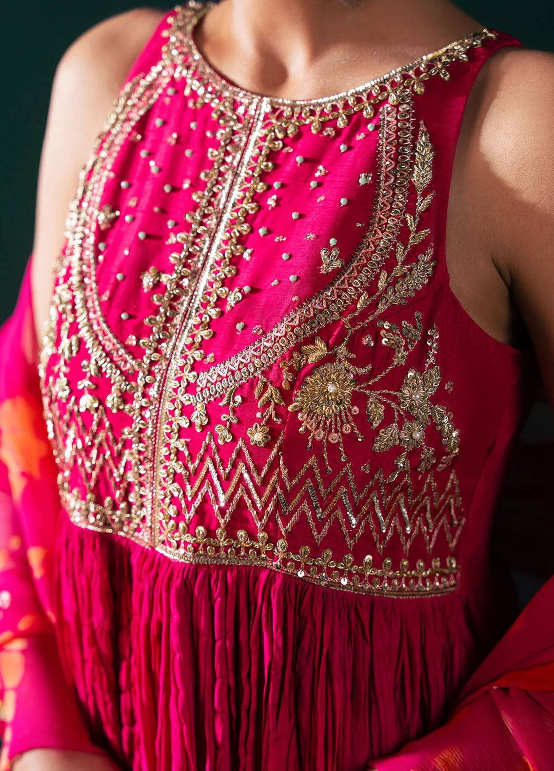 Rashq-e-Qamar by Malook Pret Embroidered Raw Silk 3 Piece Suit Jahanara