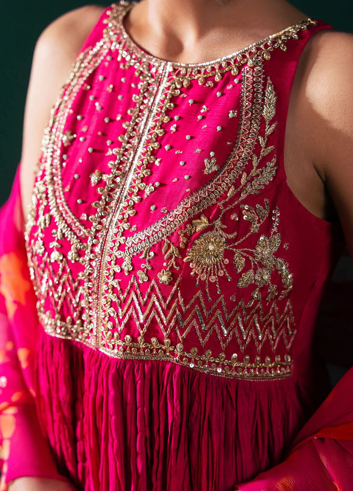 Rashq-e-Qamar by Malook Pret Embroidered Raw Silk 3 Piece Suit Jahanara