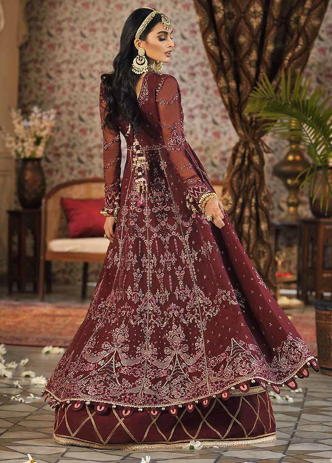 Rasm by Asim Jofa Embroidered Organza Suits Unstitched 3 Piece AJ22R AJR-01 - Wedding Collection