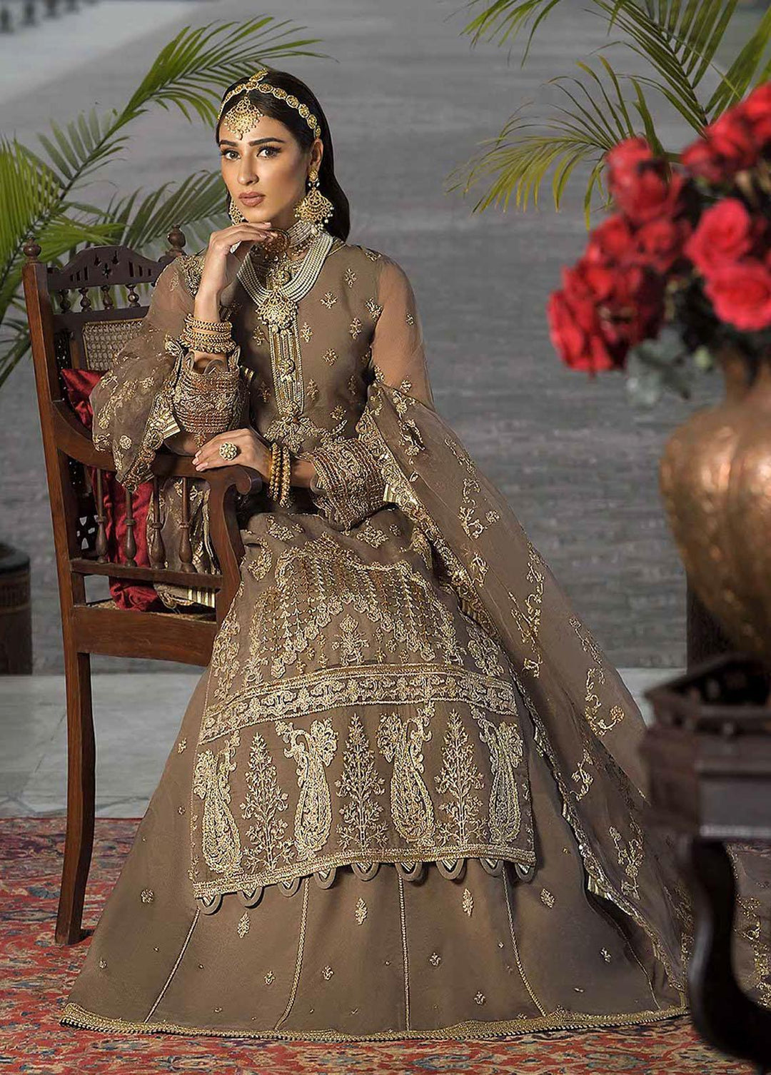 Rasm by Asim Jofa Embroidered Organza Suits Unstitched 3 Piece AJ22R AJR-02 - Wedding Collection