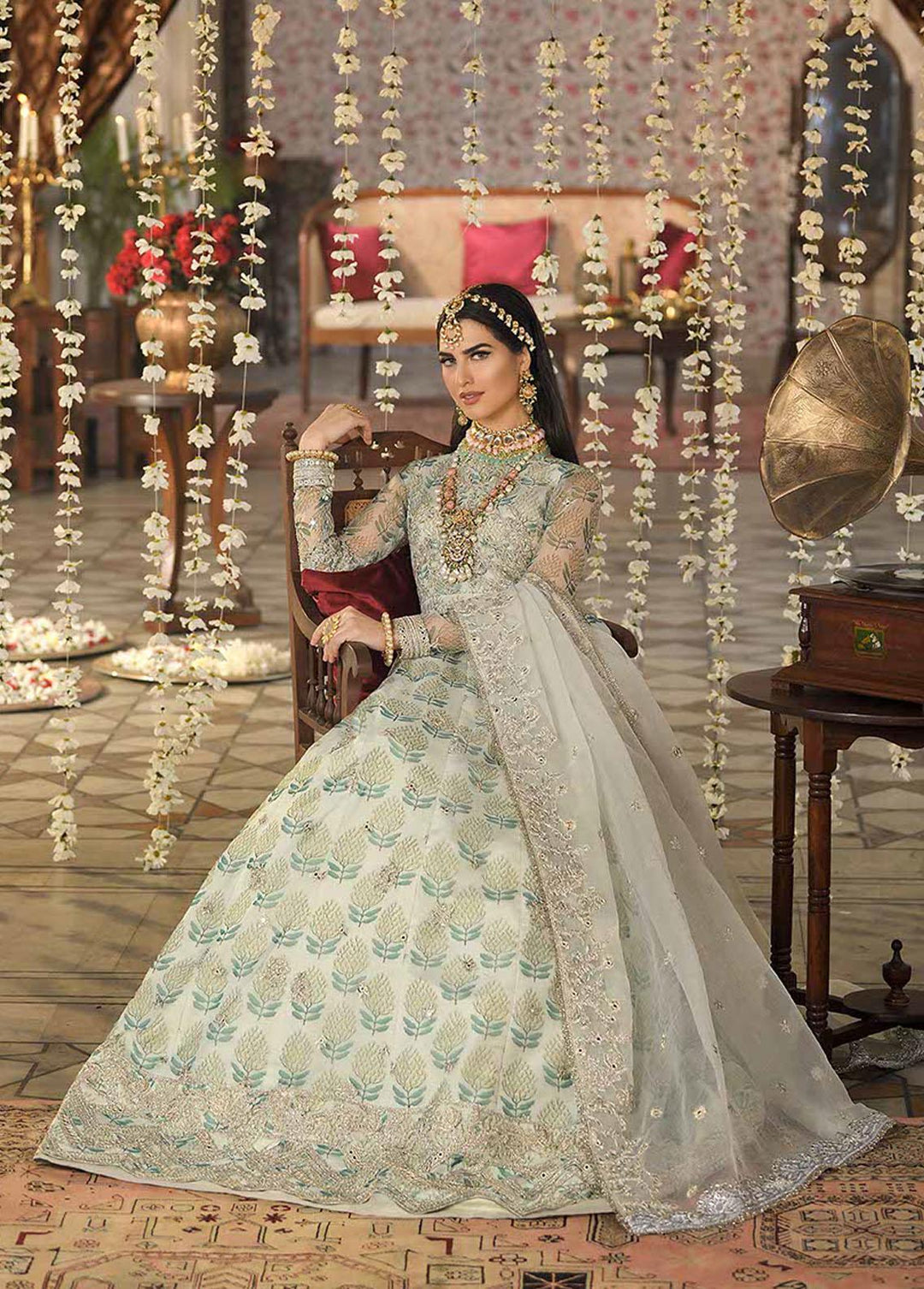 Rasm by Asim Jofa Embroidered Organza Suits Unstitched 3 Piece AJ22R AJR-04 - Wedding Collection