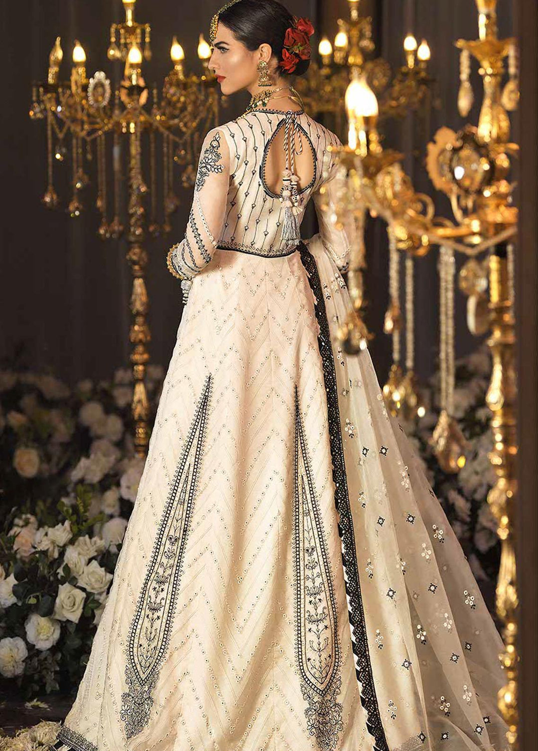 Rasm by Asim Jofa Embroidered Organza Suits Unstitched 3 Piece AJ22R AJR-06 - Wedding Collection