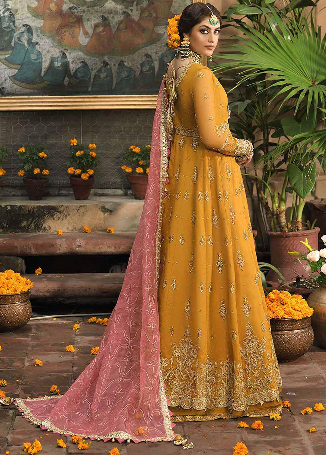 Rasm by Asim Jofa Embroidered Organza Suits Unstitched 3 Piece AJ22R AJR-09 - Wedding Collection
