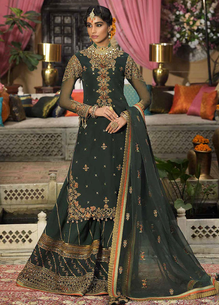 Rasm by Asim Jofa Embroidered Organza Suits Unstitched 3 Piece AJ22R AJR-10 - Wedding Collection