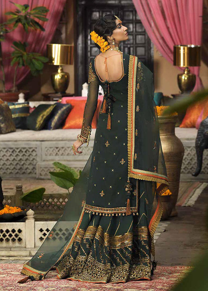 Rasm by Asim Jofa Embroidered Organza Suits Unstitched 3 Piece AJ22R AJR-10 - Wedding Collection