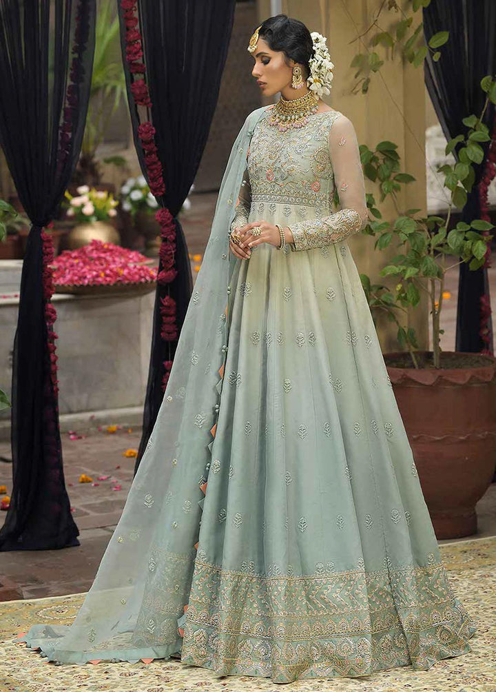 Rasm by Asim Jofa Embroidered Organza Suits Unstitched 3 Piece AJ22R AJR-12 - Wedding Collection