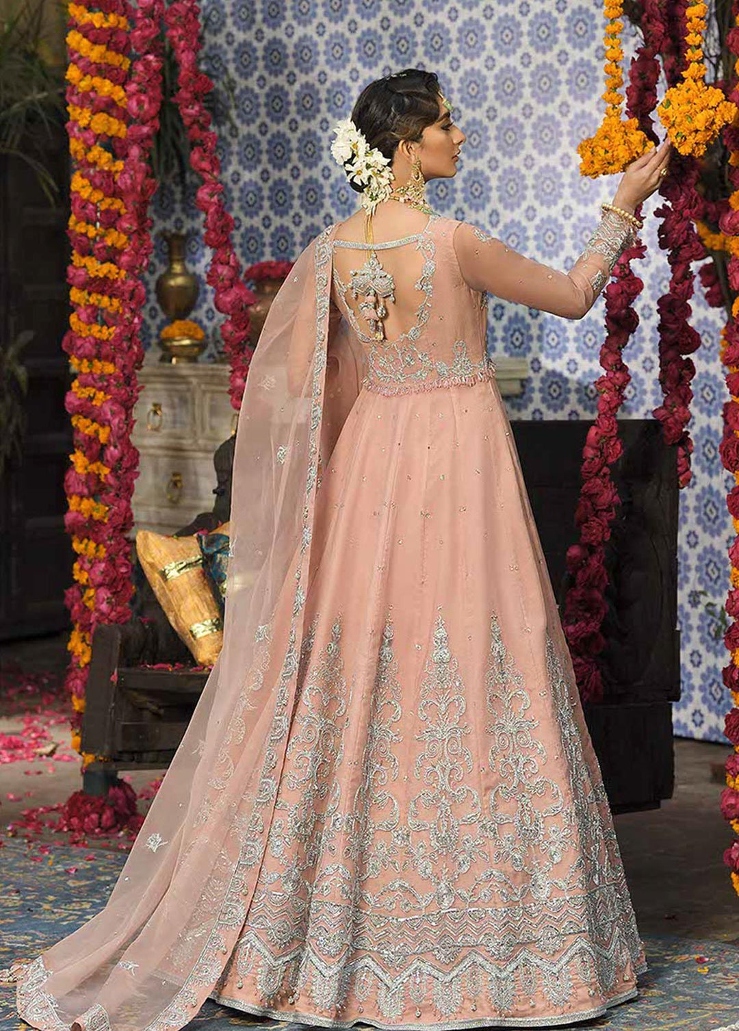 Rasm by Asim Jofa Embroidered Organza Suits Unstitched 3 Piece AJ22R AJR-13 - Wedding Collection