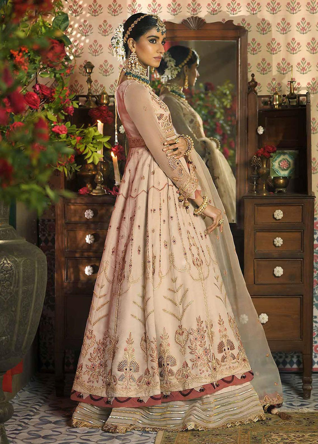 Rasm by Asim Jofa Embroidered Organza Suits Unstitched 3 Piece AJ22R AJR-17 - Wedding Collection
