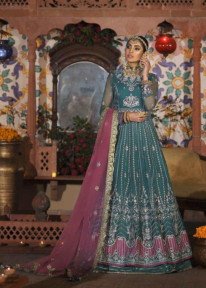Rasm by Asim Jofa Embroidered Organza Suits Unstitched 3 Piece AJ22R AJR-18 - Wedding Collection