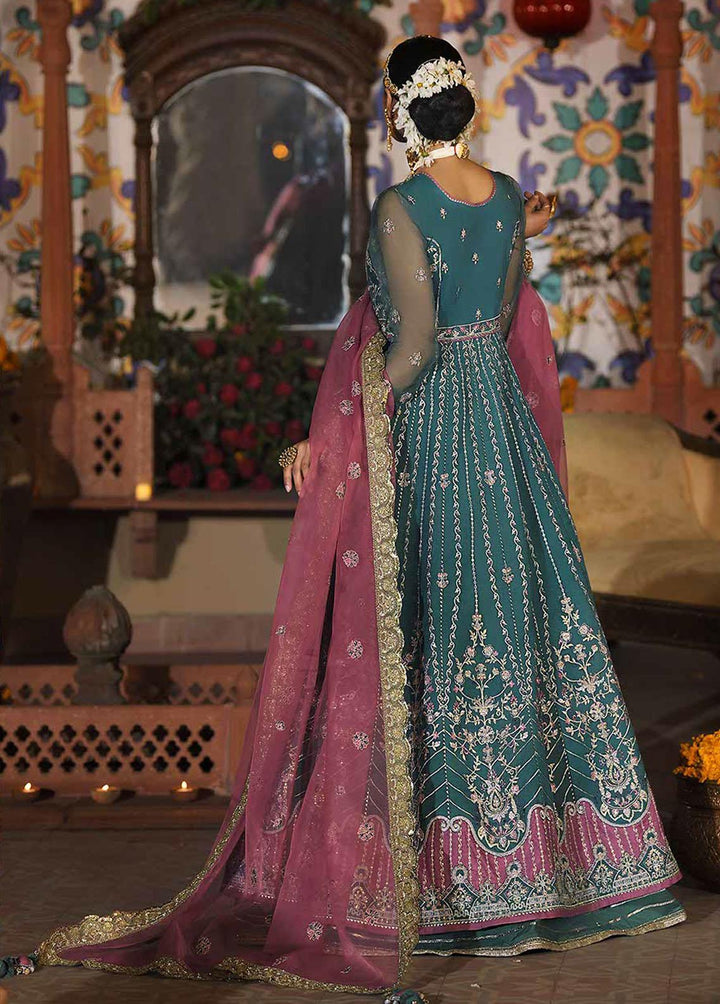 Rasm by Asim Jofa Embroidered Organza Suits Unstitched 3 Piece AJ22R AJR-18 - Wedding Collection