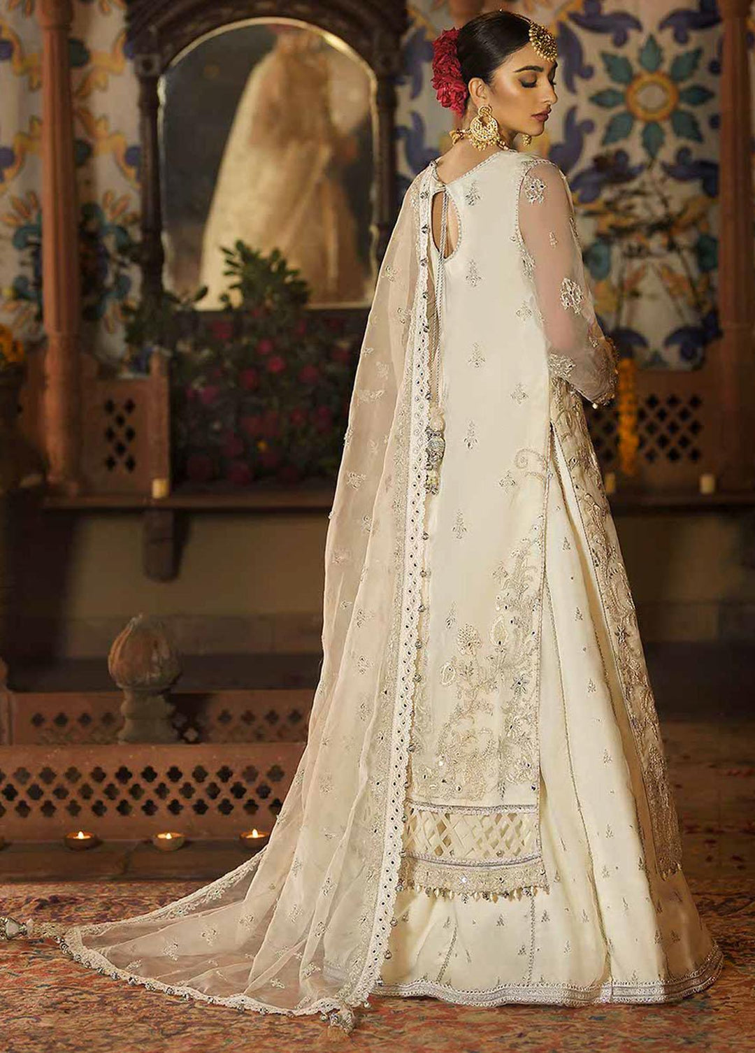 Rasm by Asim Jofa Embroidered Organza Suits Unstitched 3 Piece AJ22R AJR-20 - Wedding Collection