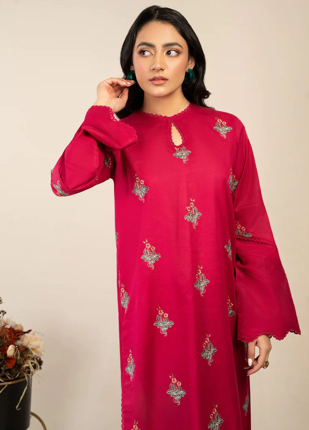 Rawayat By Meeral Embroidered Lawn Suit Unstitched 2 Piece MRL24R Ajar - Summer Collection