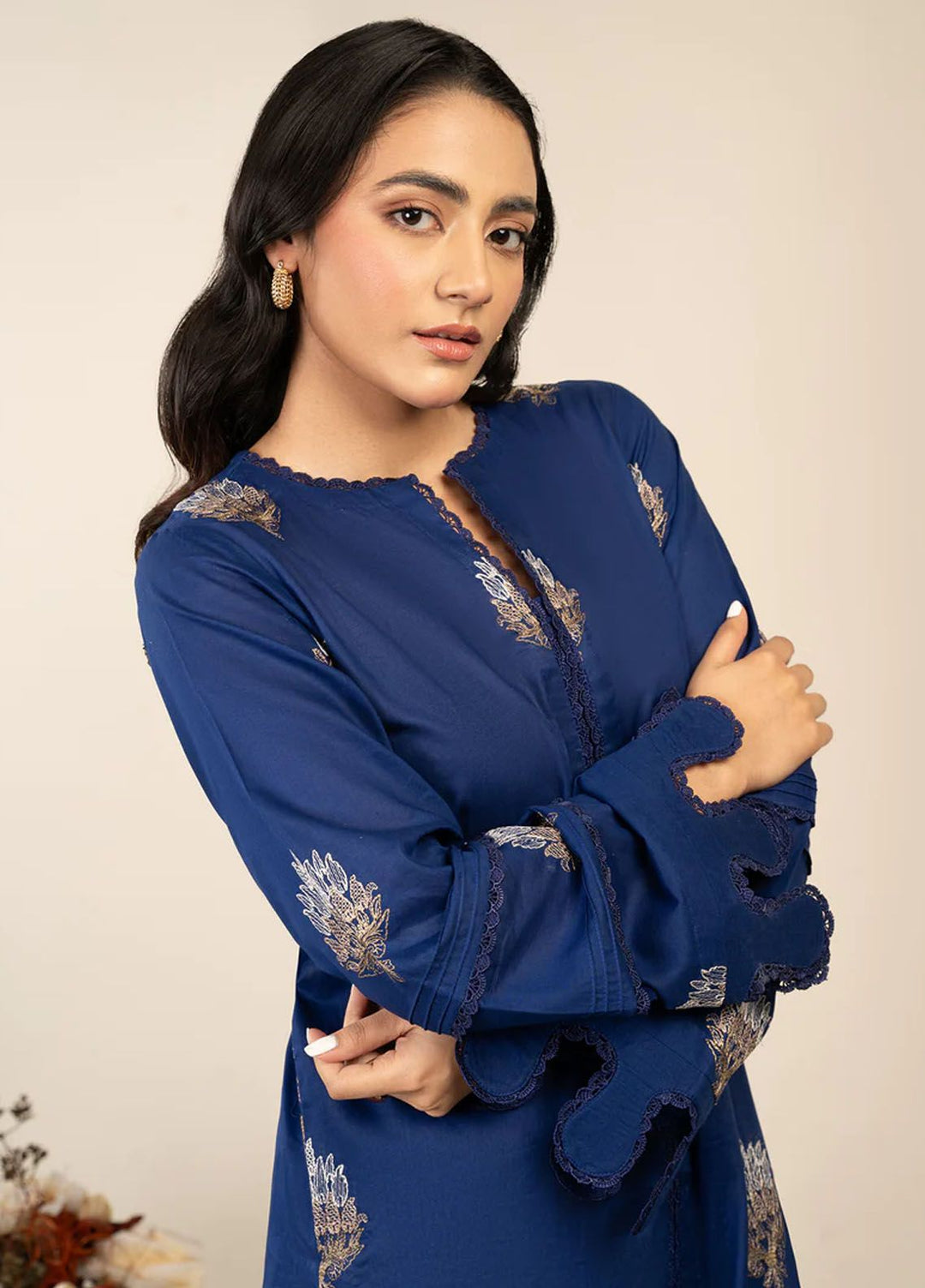 Rawayat By Meeral Embroidered Lawn Suit Unstitched 2 Piece MRL24R Beher - Summer Collection