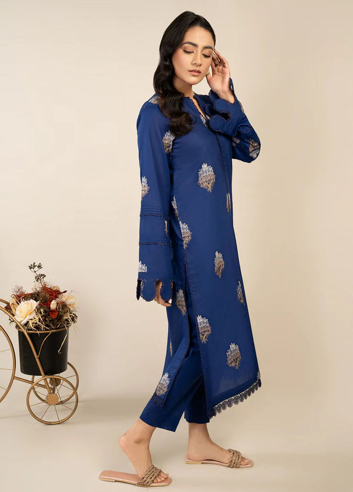 Rawayat By Meeral Embroidered Lawn Suit Unstitched 2 Piece MRL24R Beher - Summer Collection