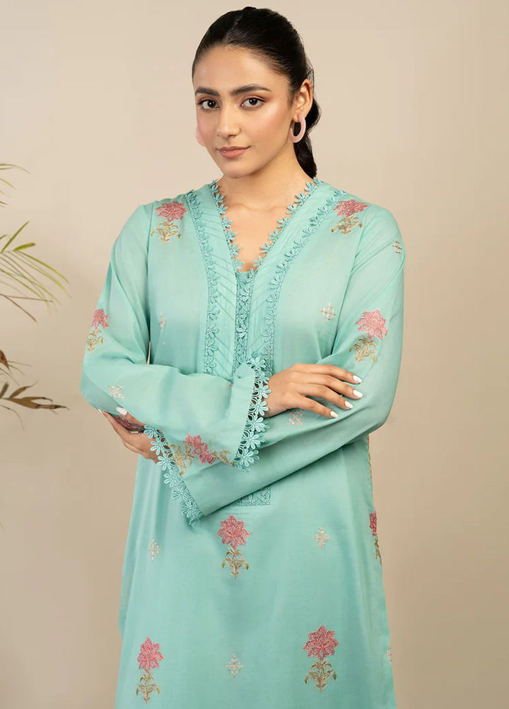 Rawayat By Meeral Embroidered Lawn Suit Unstitched 2 Piece MRL24R Firoza - Summer Collection