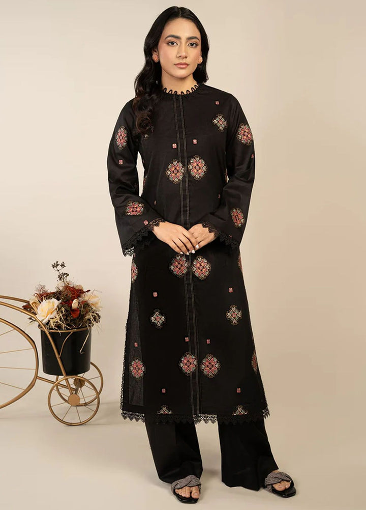 Rawayat By Meeral Embroidered Lawn Suit Unstitched 2 Piece MRL24R Gul Sia - Summer Collection