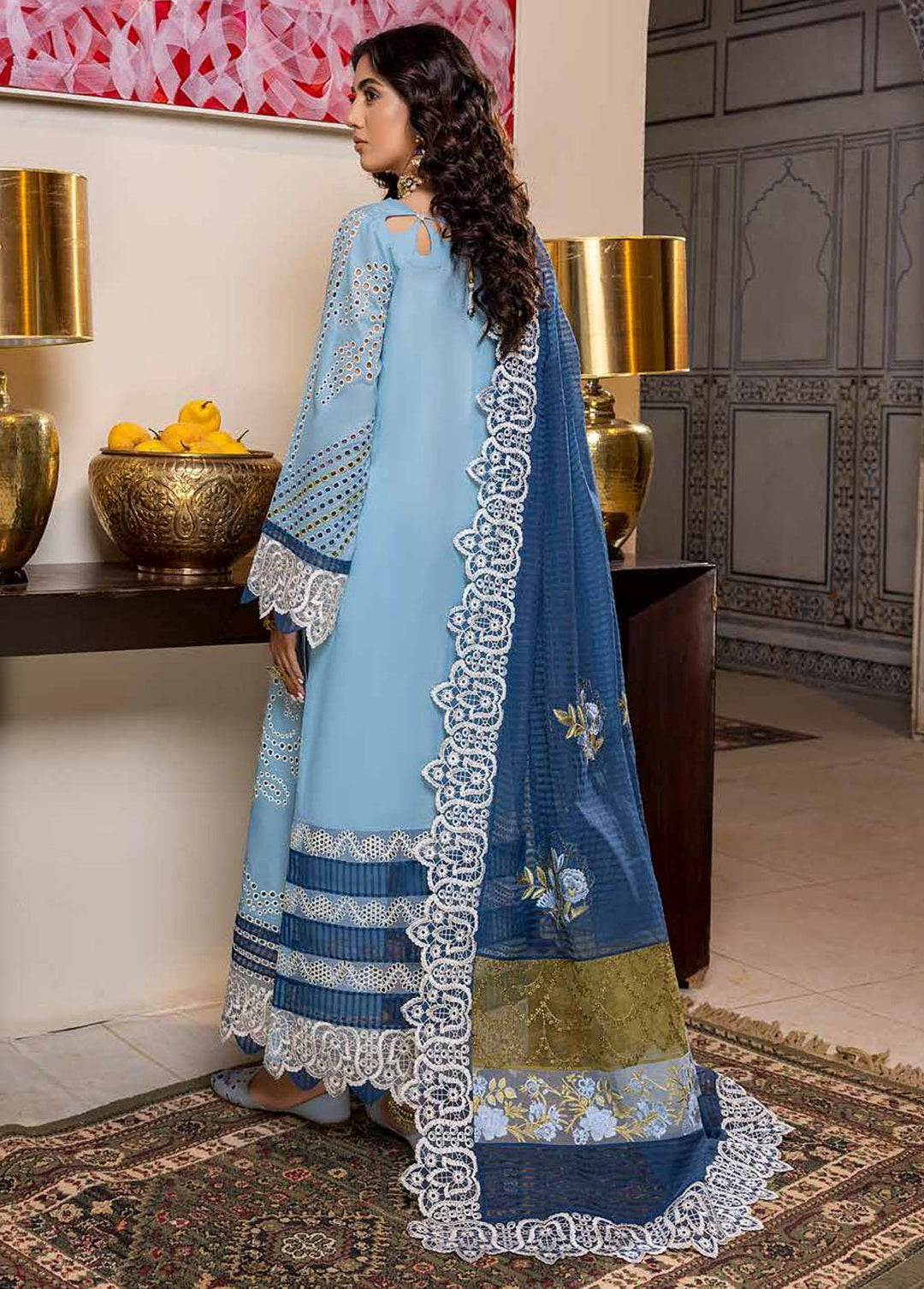 Rawayat-e-Rang By Charizma Embroidered Lawn Suits Unstitched 3 Piece CRZ22RR ED-02-A - Festive Collection
