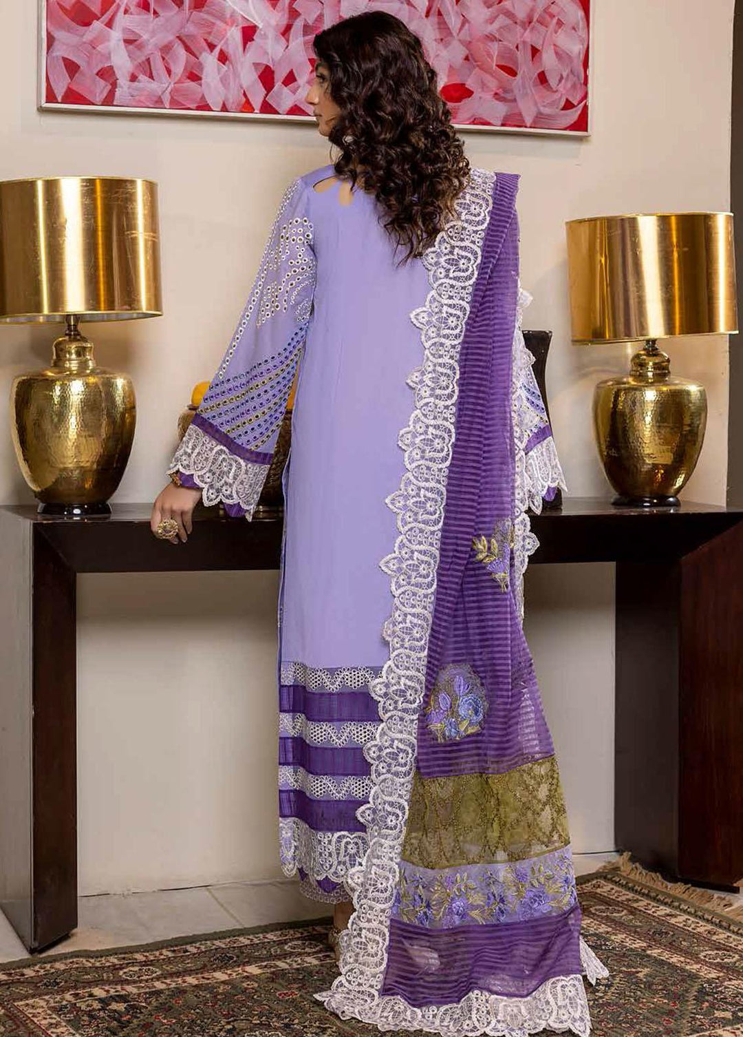 Rawayat-e-Rang By Charizma Embroidered Lawn Suits Unstitched 3 Piece CRZ22RR ED-02-B - Festive Collection
