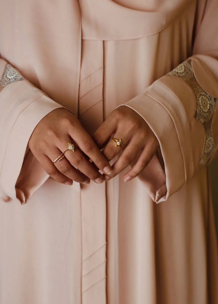 Raya by Bibayas Pret Embroidered Georgett 2 Piece Abaya Nahla