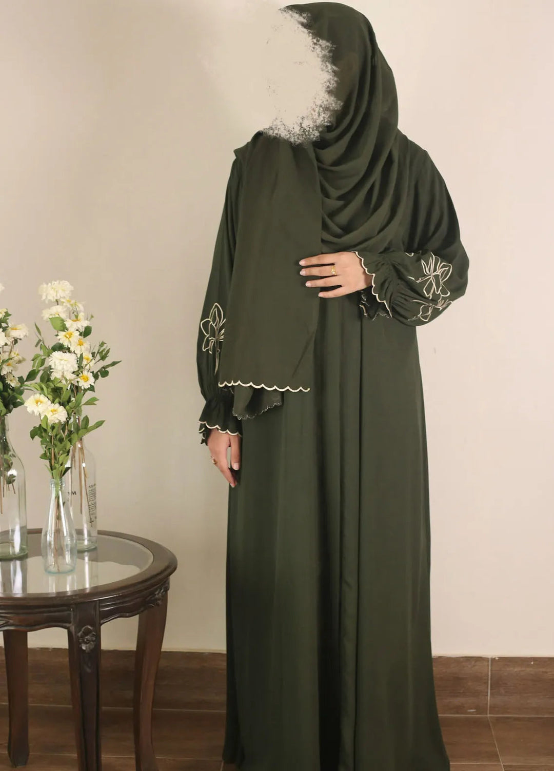 Raya by Bibayas Pret Embroidered Georgett 2 Piece Abaya Zayra