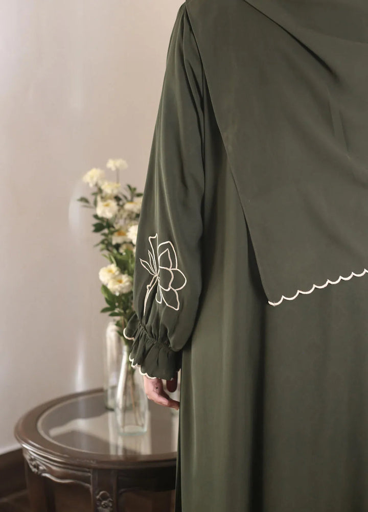 Raya by Bibayas Pret Embroidered Georgett 2 Piece Abaya Zayra