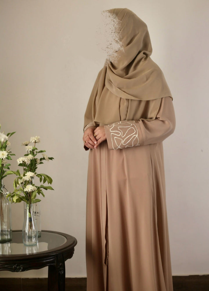 Raya by Bibayas Pret Embroidered Georgett 2 Piece Abaya Zumar