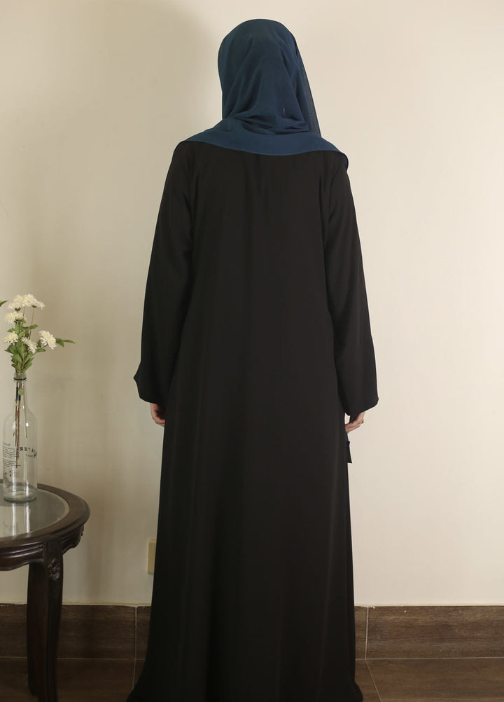 Raya by Bibayas Pret Plain Georgett 2 Piece Abaya Elara