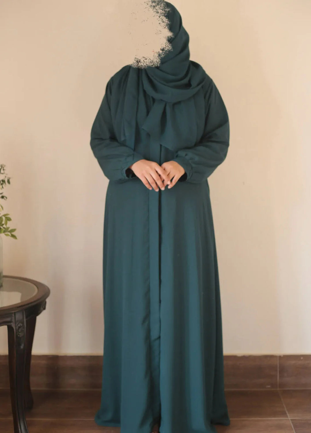 Raya by Bibayas Pret Plain Georgett 2 Piece Abaya Haya