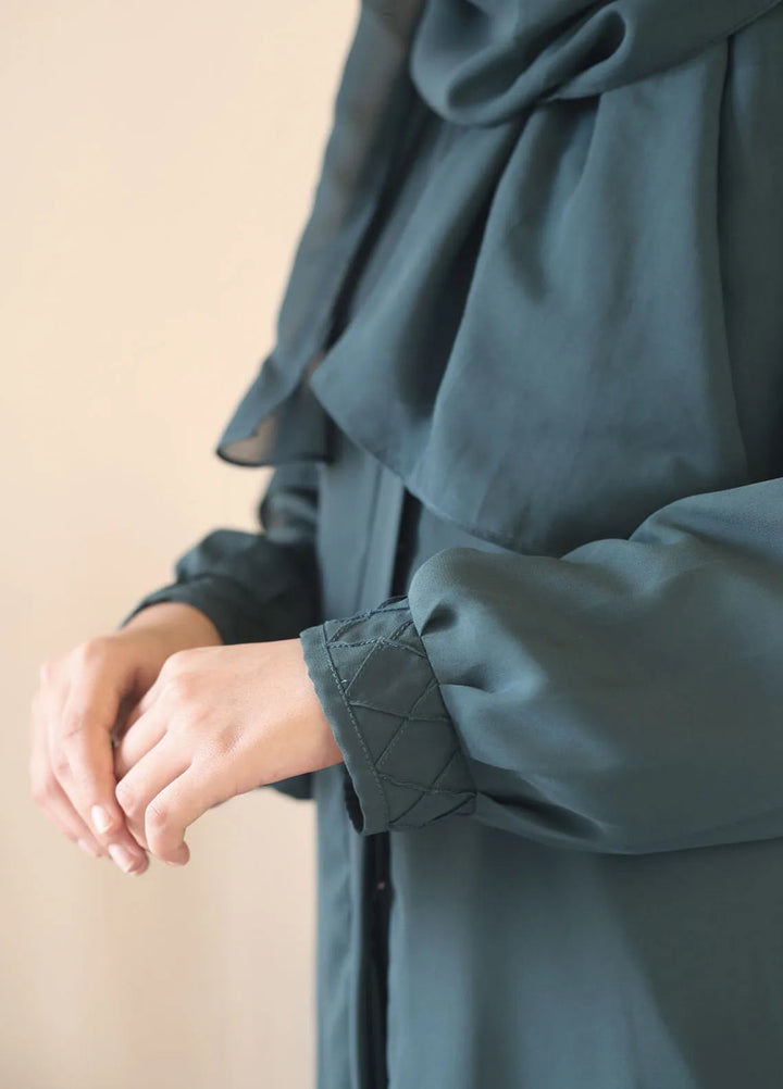 Raya by Bibayas Pret Plain Georgett 2 Piece Abaya Haya