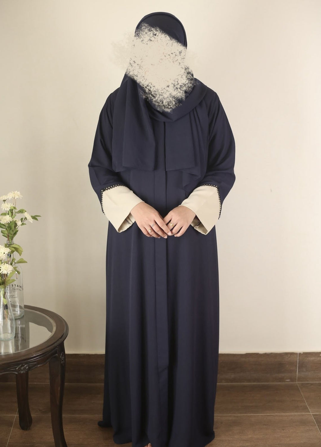 Raya by Bibayas Pret Plain Georgett 2 Piece Abaya Noora