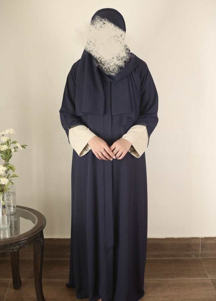 Raya by Bibayas Pret Plain Georgett 2 Piece Abaya Noora