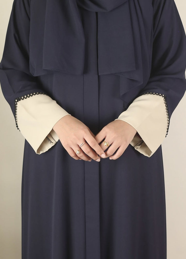 Raya by Bibayas Pret Plain Georgett 2 Piece Abaya Noora