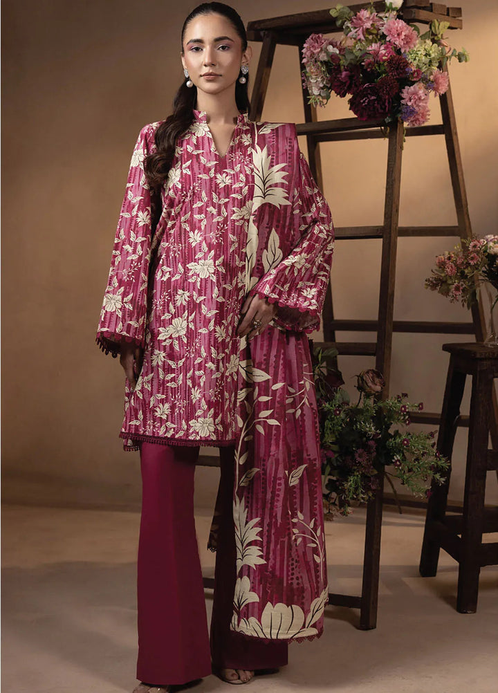 Raya by Humdum Printed Khaddar Suits Unstitched 3 Piece HD24RU D-01 - Winter Collection