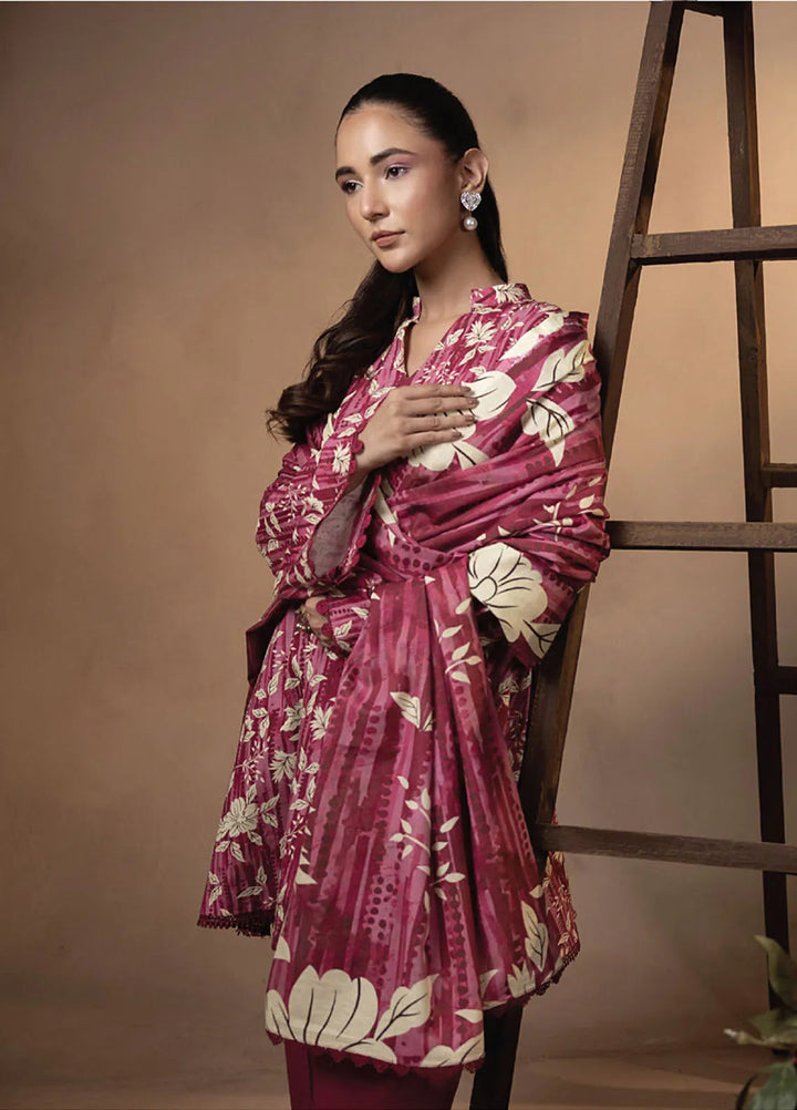 Raya by Humdum Printed Khaddar Suits Unstitched 3 Piece HD24RU D-01 - Winter Collection