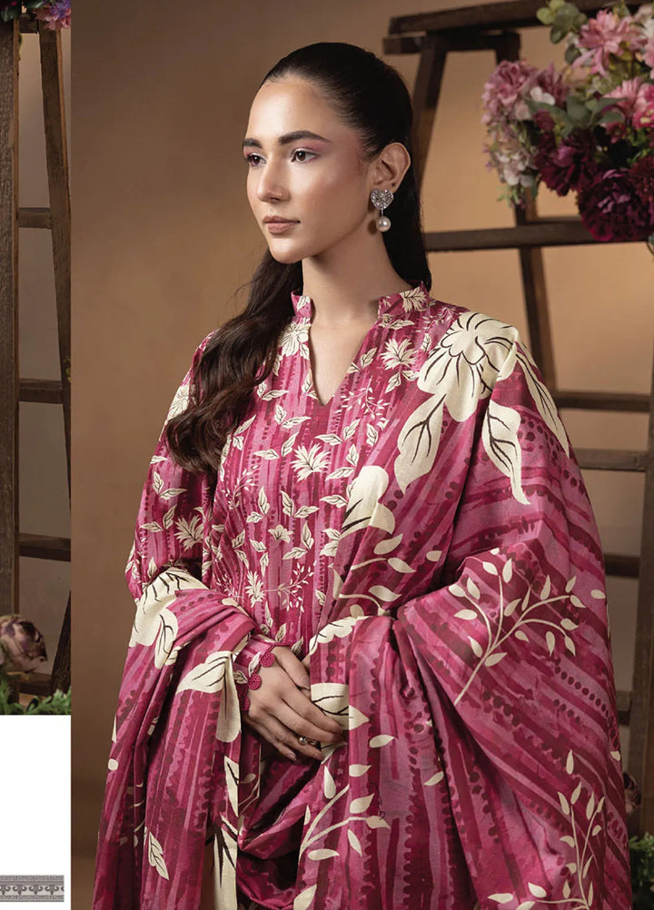 Raya by Humdum Printed Khaddar Suits Unstitched 3 Piece HD24RU D-01 - Winter Collection