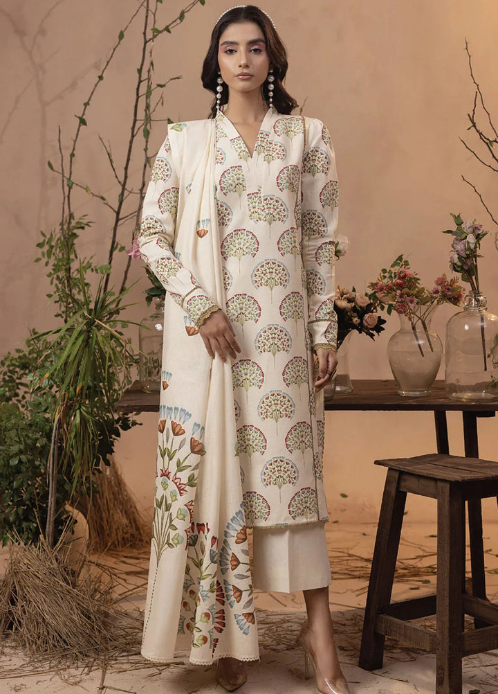 Raya by Humdum Printed Khaddar Suits Unstitched 3 Piece HD24RU D-02 - Winter Collection