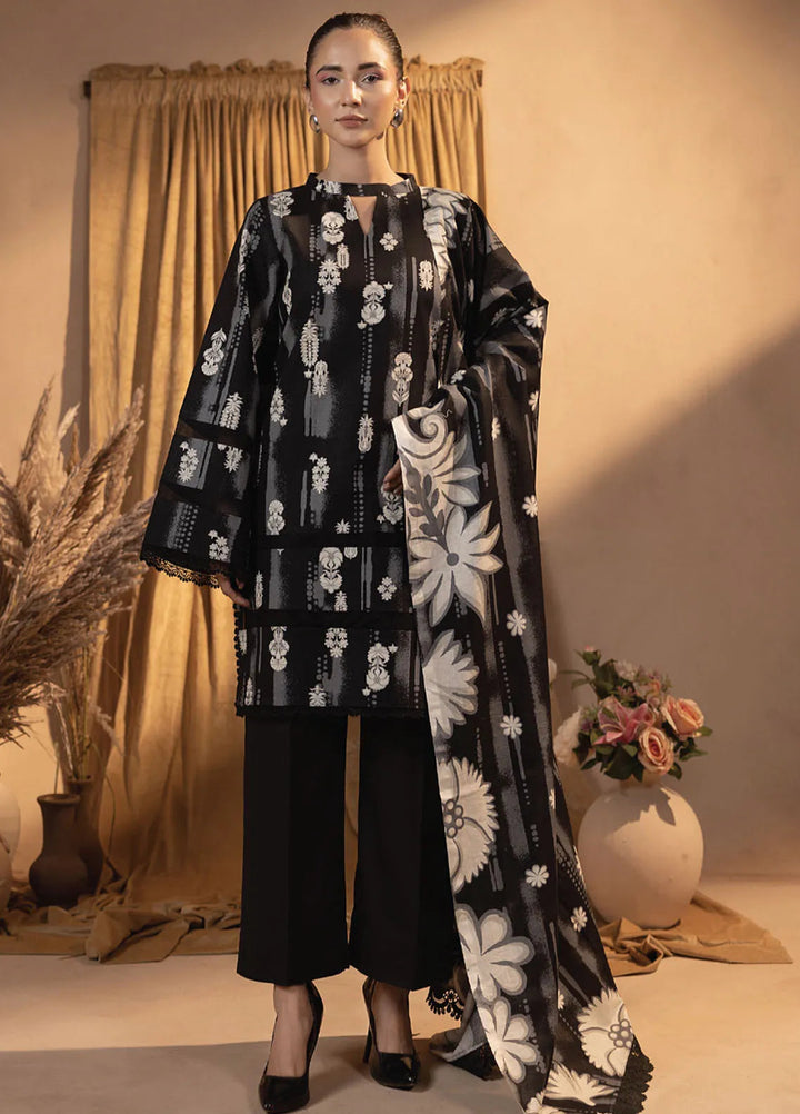 Raya by Humdum Printed Khaddar Suits Unstitched 3 Piece HD24RU D-03 - Winter Collection