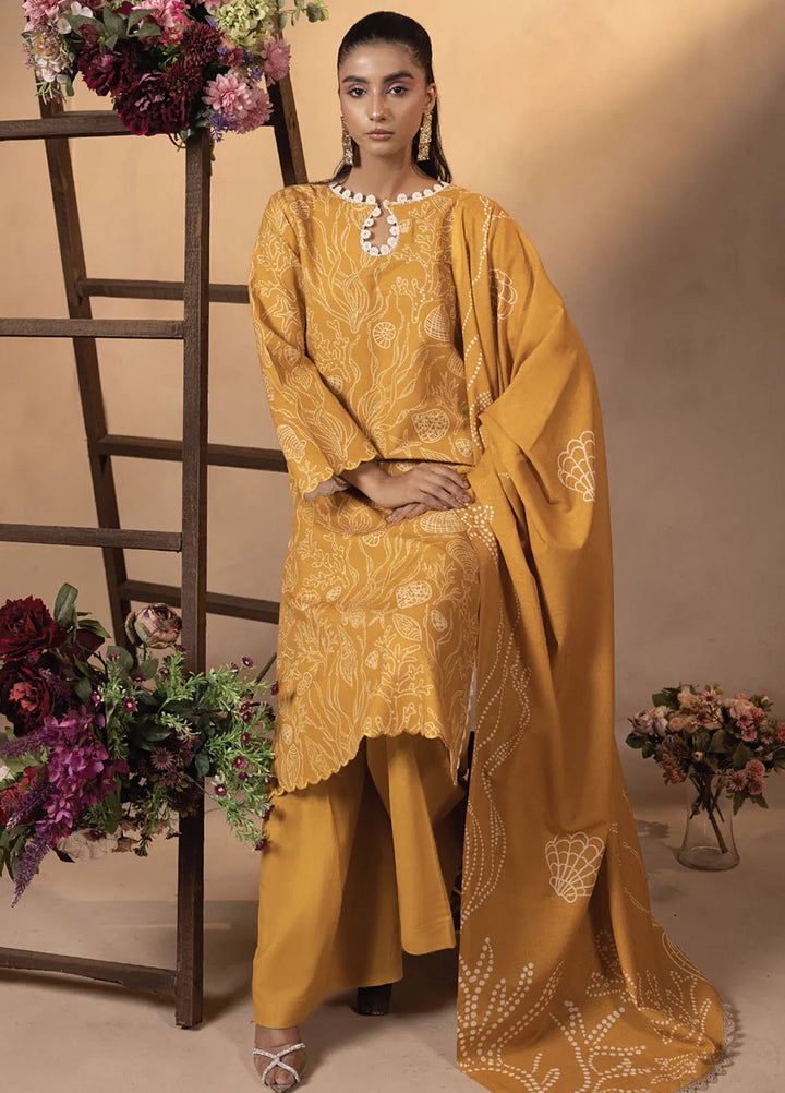 Raya by Humdum Printed Khaddar Suits Unstitched 3 Piece HD24RU D-05 - Winter Collection