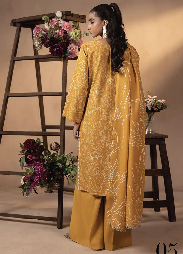 Raya by Humdum Printed Khaddar Suits Unstitched 3 Piece HD24RU D-05 - Winter Collection