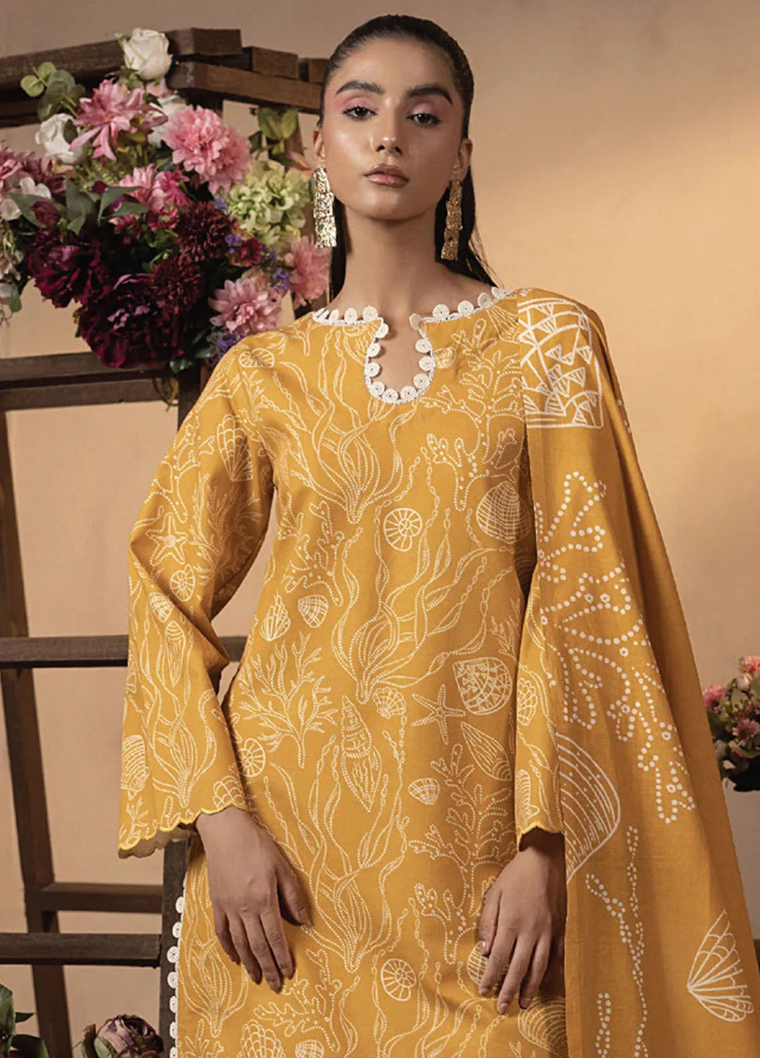 Raya by Humdum Printed Khaddar Suits Unstitched 3 Piece HD24RU D-05 - Winter Collection