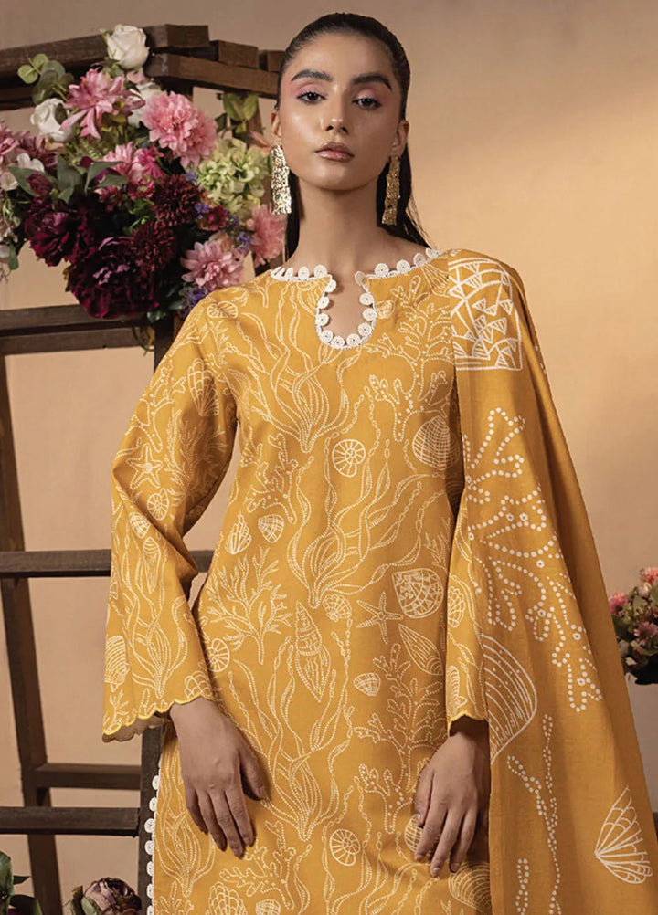 Raya by Humdum Printed Khaddar Suits Unstitched 3 Piece HD24RU D-05 - Winter Collection