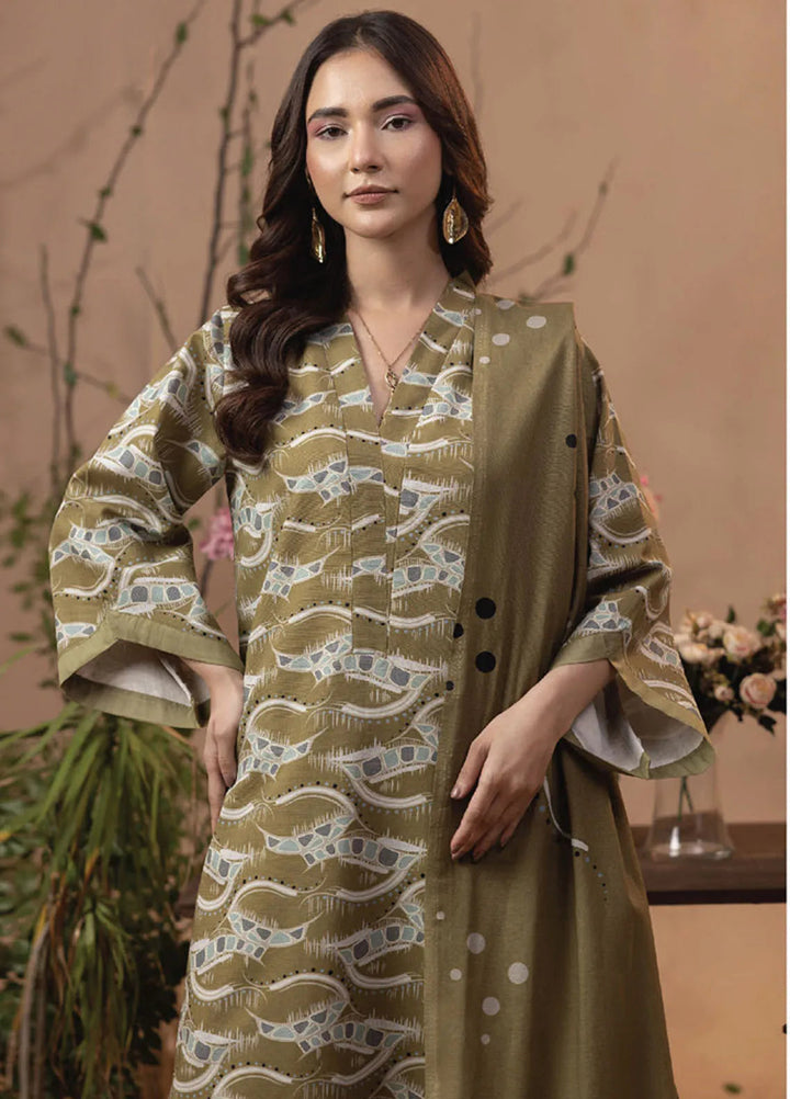Raya by Humdum Printed Khaddar Suits Unstitched 3 Piece HD24RU D-08 - Winter Collection