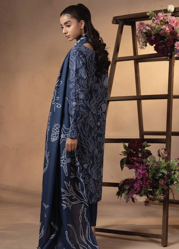 Raya by Humdum Printed Khaddar Suits Unstitched 3 Piece HD24RU D-09 - Winter Collection