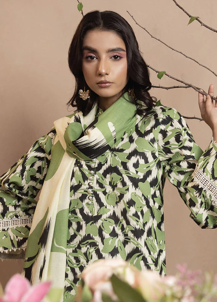 Raya by Humdum Printed Khaddar Suits Unstitched 3 Piece HD24RU D-11 - Winter Collection