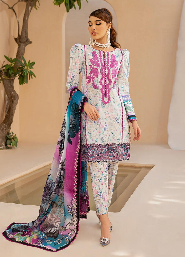 Raya By Maria Osama Khan Embroidered  Suits Unstitched 3 Piece MOK23RAY MR-02 Truffle - Summer Collection
