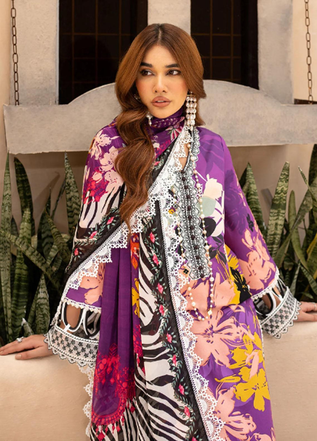 Raya By Maria Osama Khan Embroidered  Suits Unstitched 3 Piece MOK23RAY MR-06 Jasper - Summer Collection