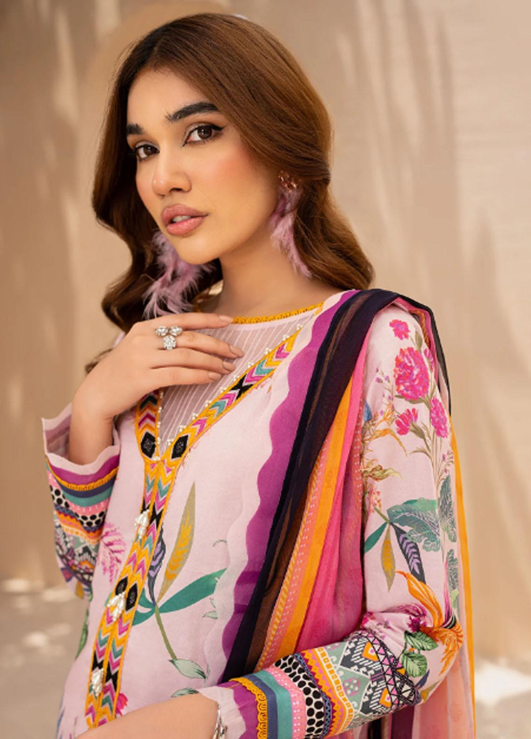 Raya By Maria Osama Khan Embroidered  Suits Unstitched 3 Piece MOK23RAY MR-07 Epiphany - Summer Collection